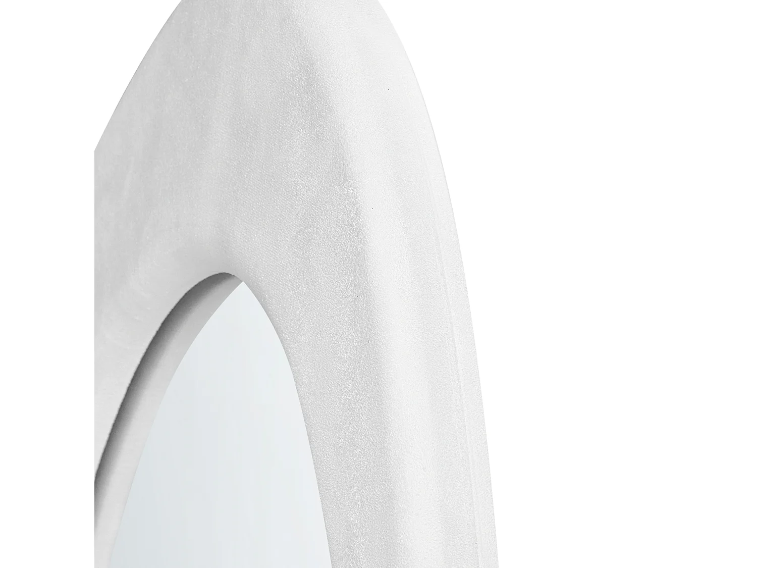Wandspiegel MASSAY 53 cm 90 cm Samtstoff Weiss