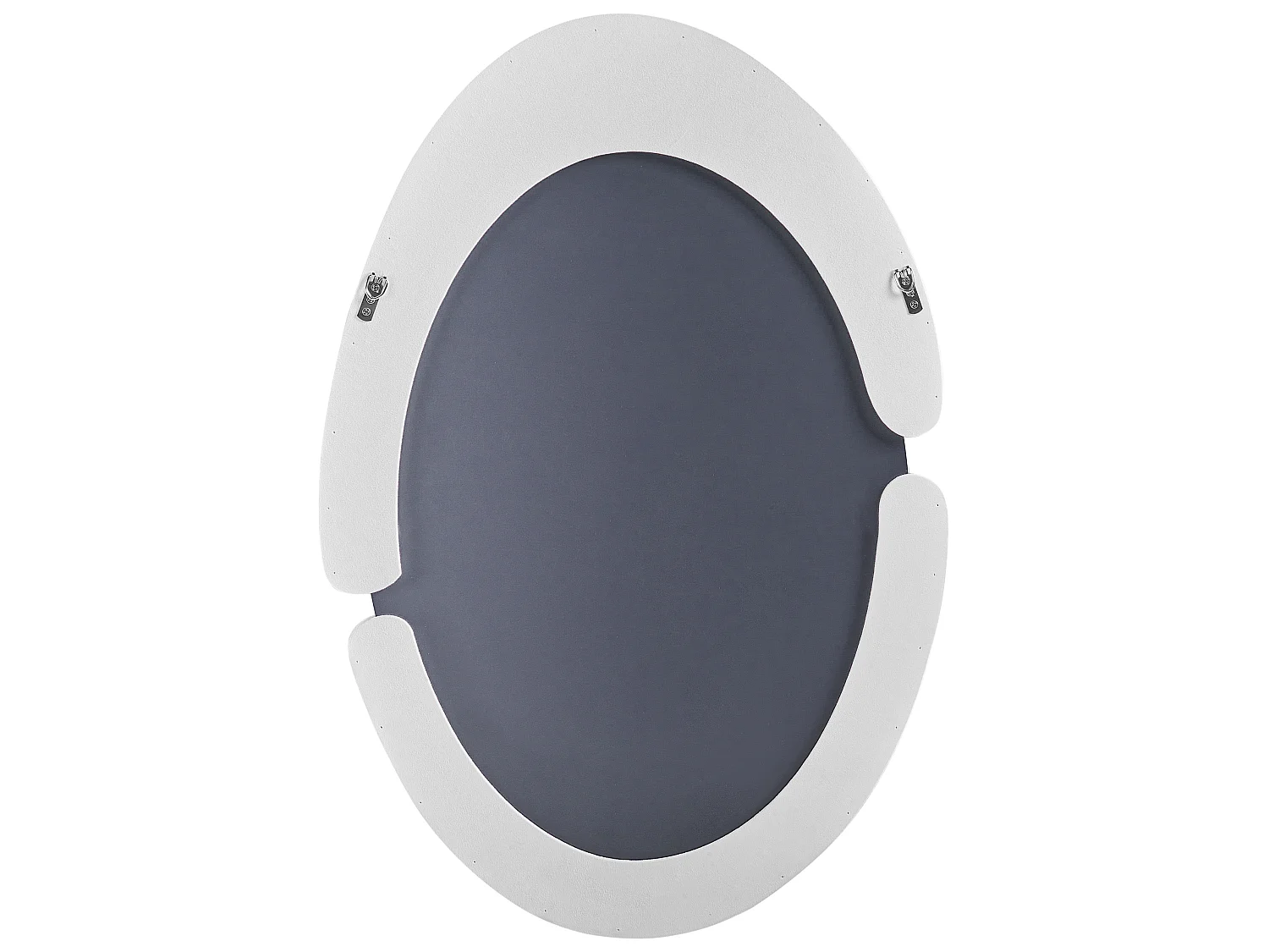 Lustro ścienne MASSAY 53 cm 90 cm Welur Biały