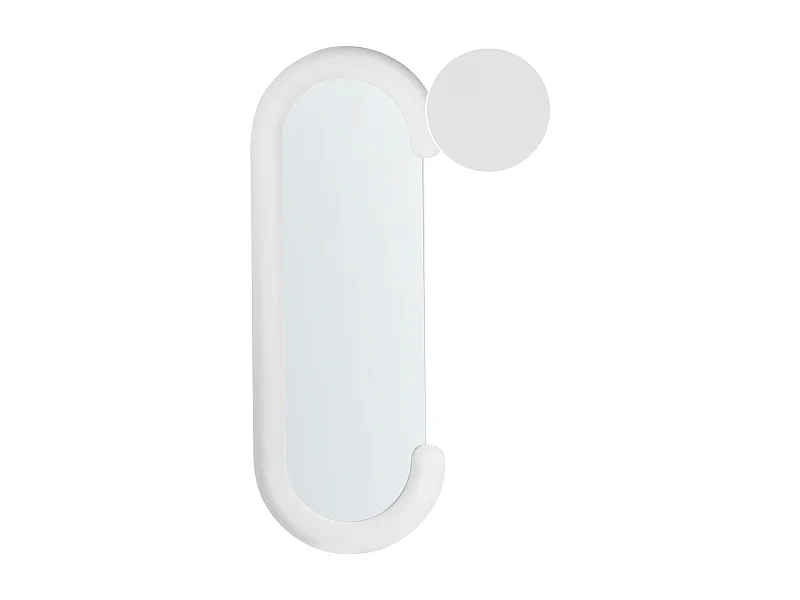 Wandspiegel LOCHES 54 cm 158 cm Samtstoff Weiss