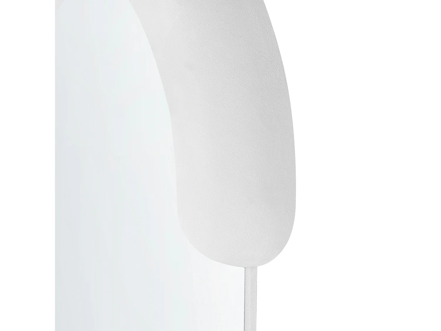 Wandspiegel LOCHES 54 cm 158 cm Samtstoff Weiss