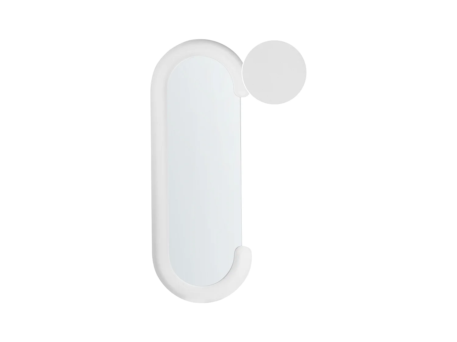 Miroir LOCHES 54 cm 158 cm Velours Blanc