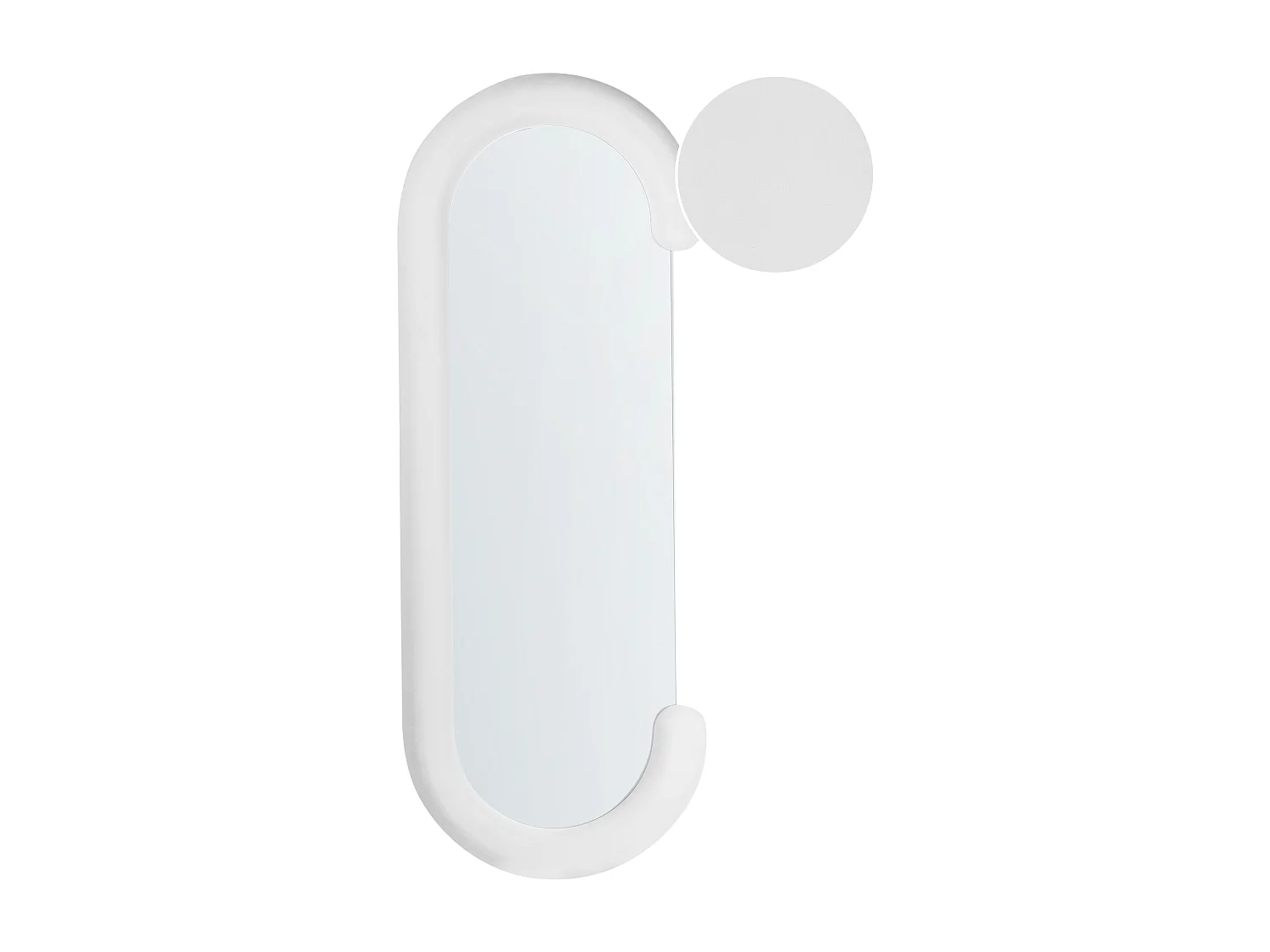 Miroir LOCHES 54 cm 158 cm Velours Blanc