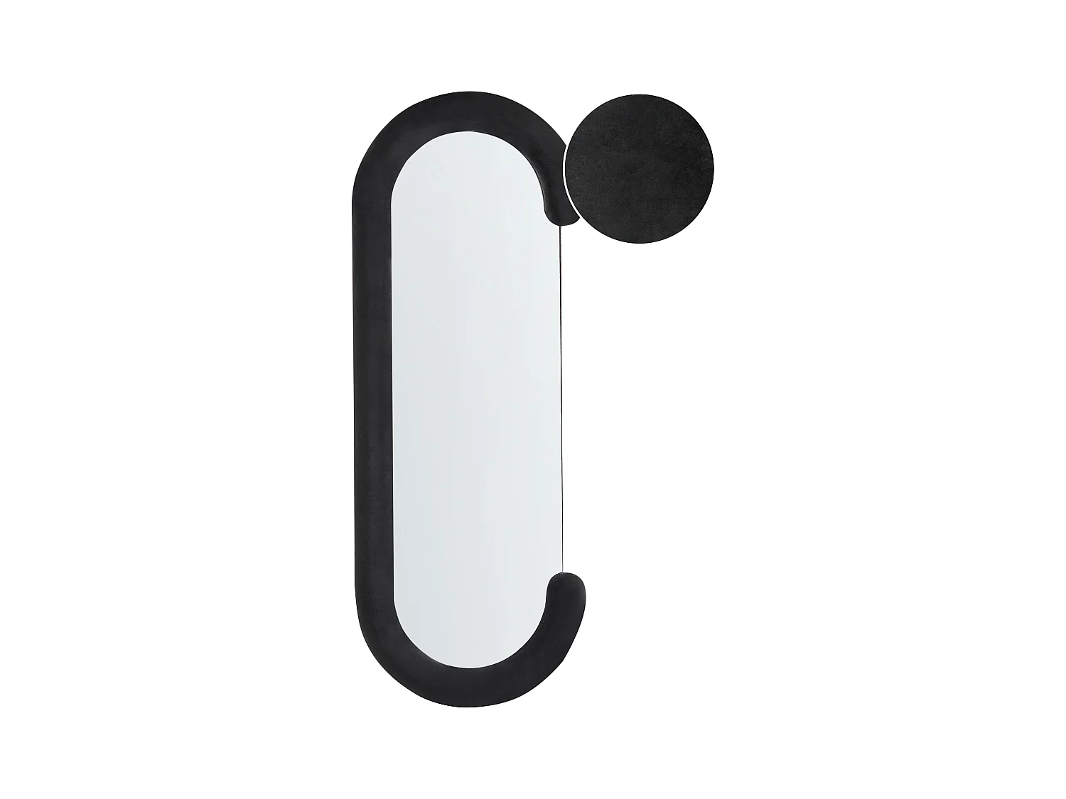 Miroir LOCHES 54 cm 158 cm Velours Noir