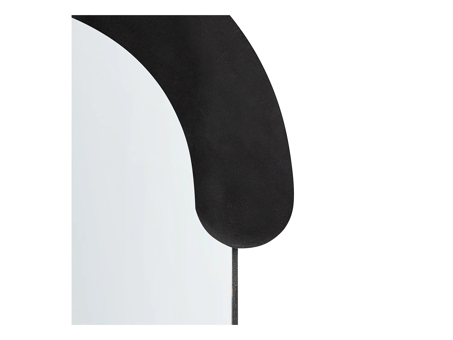 Wandspiegel mit Rahmen aus Samt C-Form schwarz 54x158 cm modernes Design Loches