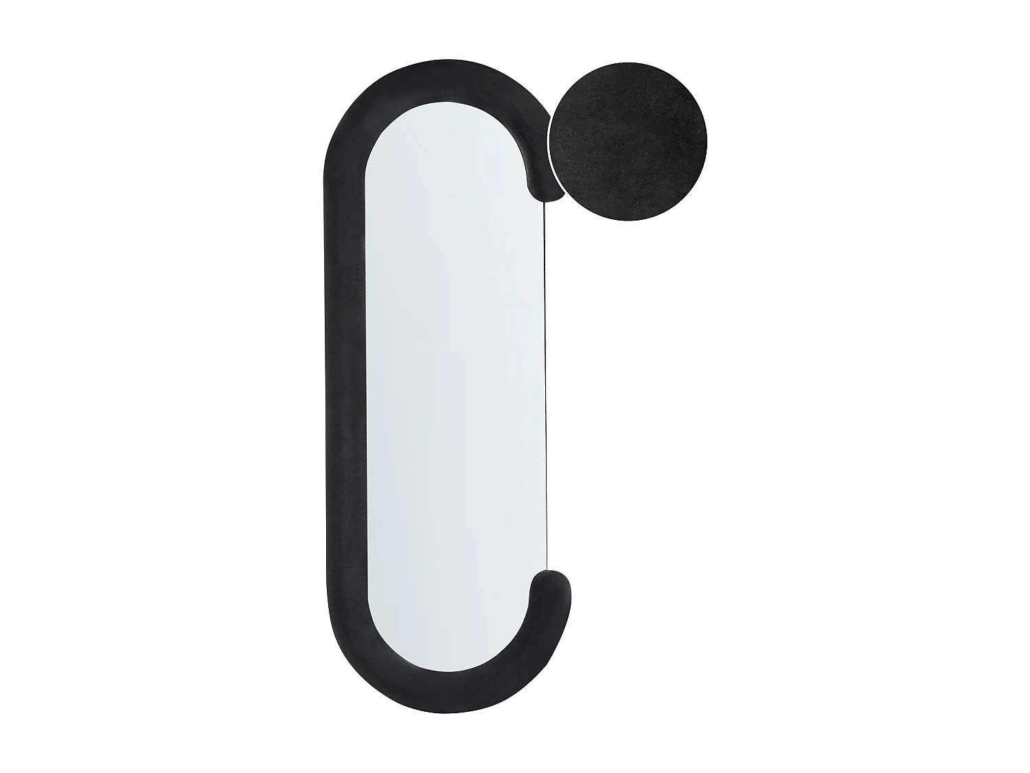Wandspiegel LOCHES 54 cm 158 cm Fluweel Zwart