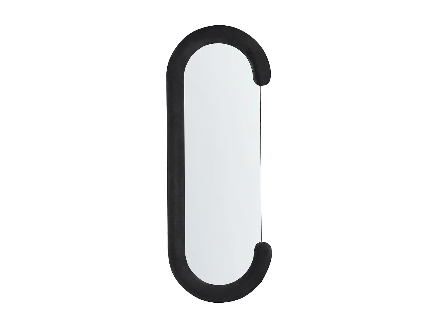 Wandspiegel LOCHES 54 cm 158 cm Fluweel Zwart