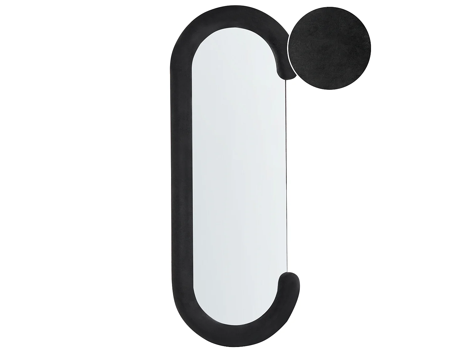 Miroir LOCHES 54 cm 158 cm Velours Noir