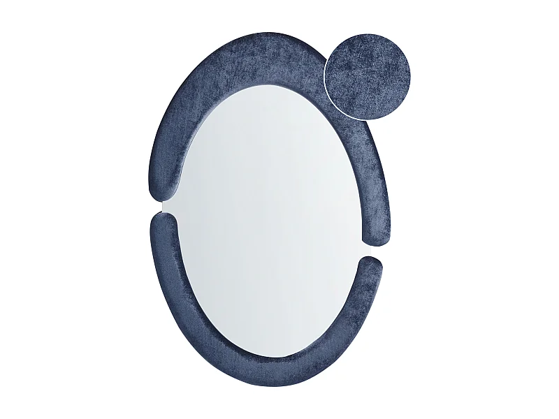 Espelho MASSAY 53 cm 90 cm Veludo Azul escuro