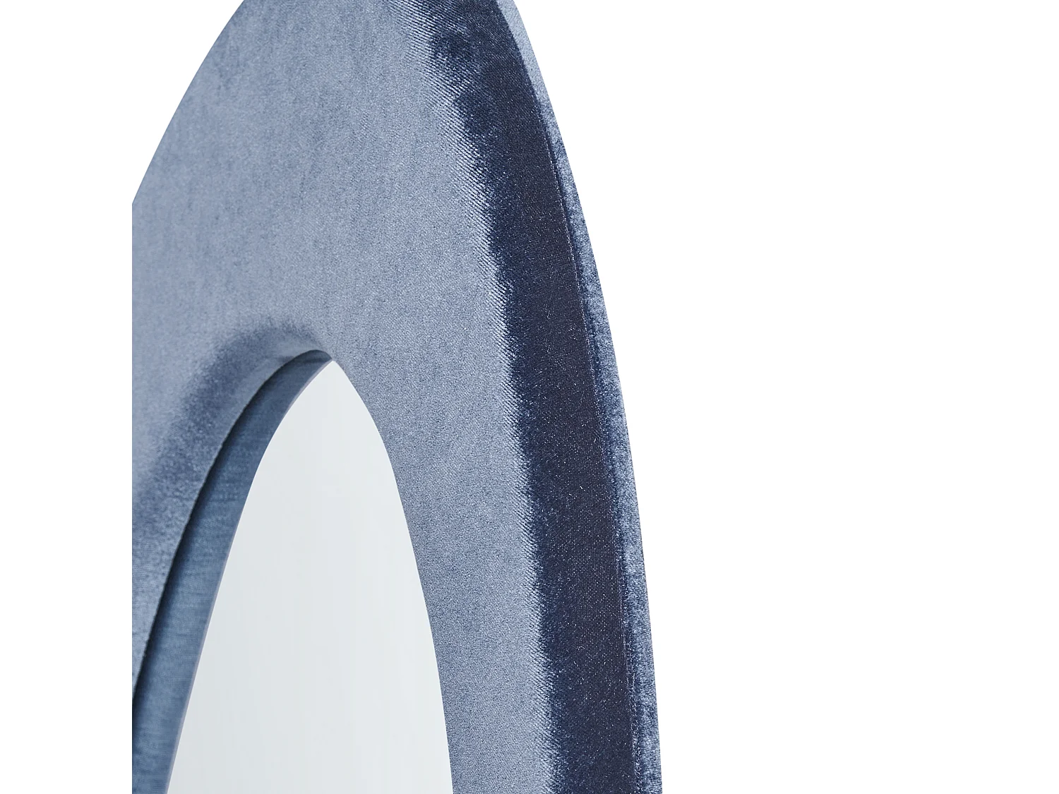 Wandspiegel MASSAY 53 cm 90 cm Samtstoff Dunkelblau