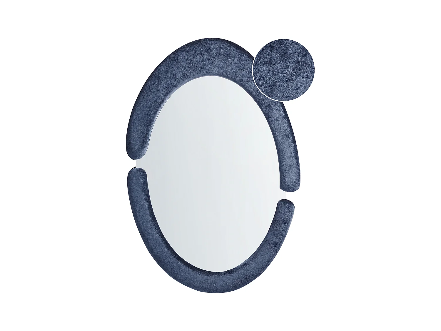 Miroir MASSAY 53 cm 90 cm Velours Bleu foncé
