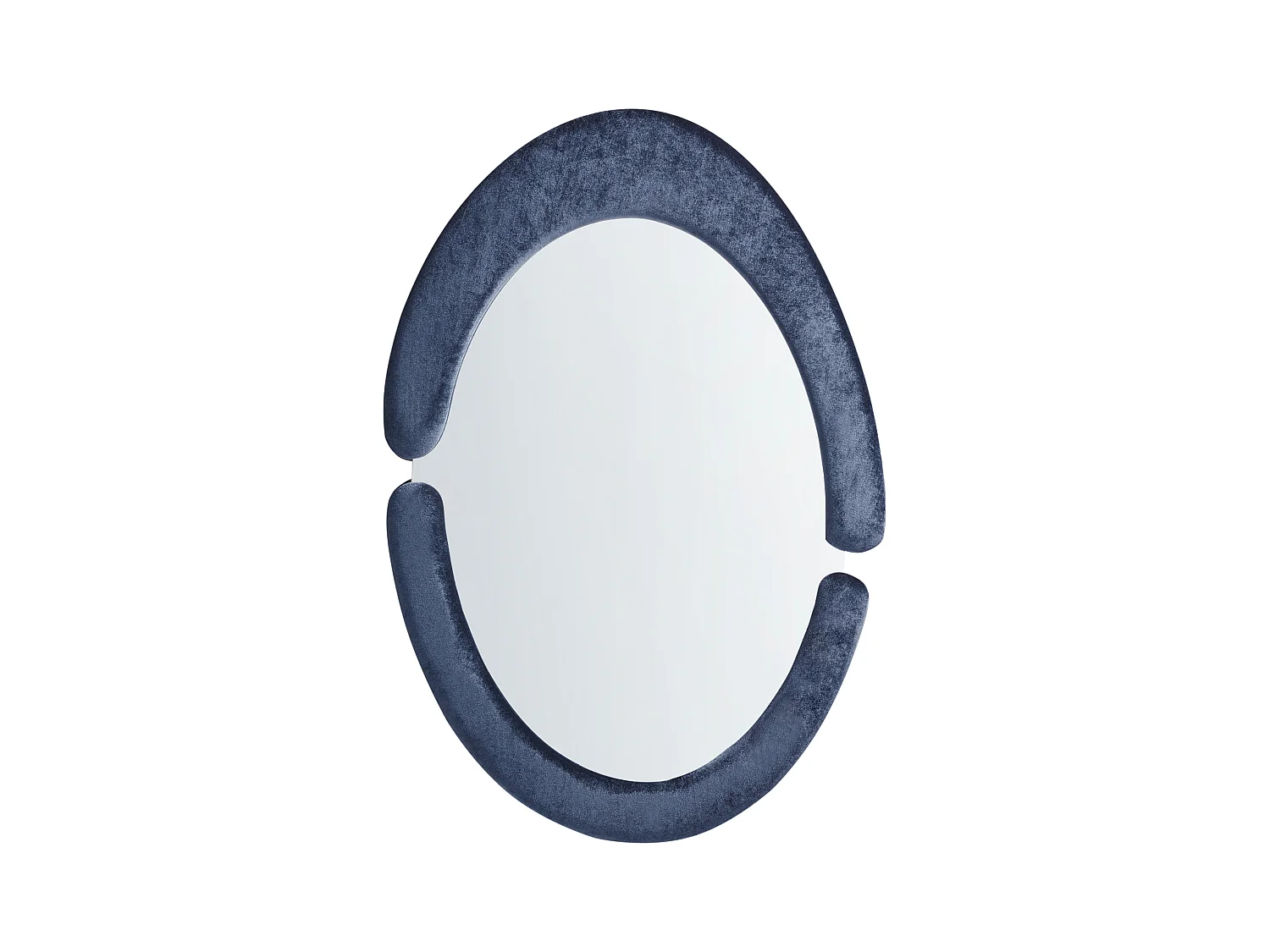 Wandspiegel MASSAY 53 cm 90 cm Fluweel Donkerblauw