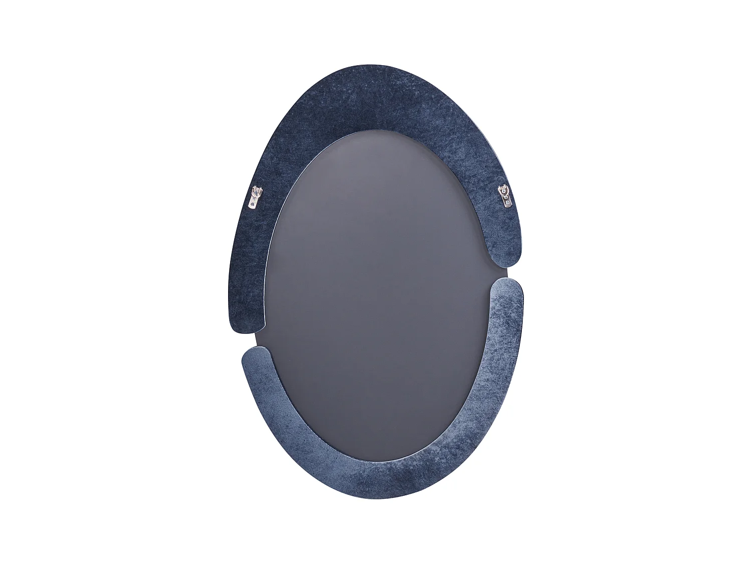 Wandspiegel MASSAY 53 cm 90 cm Fluweel Donkerblauw