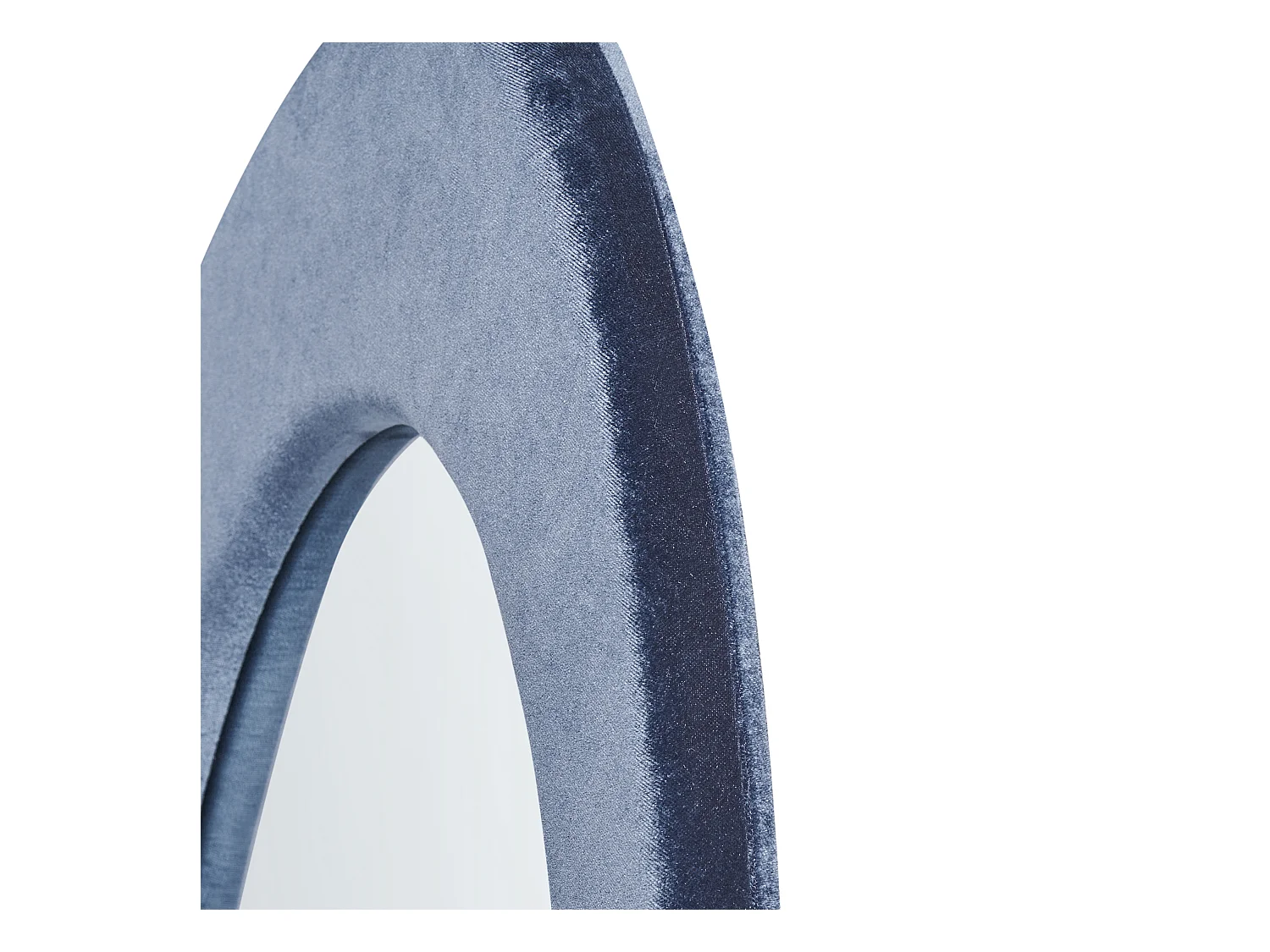 Wandspiegel MASSAY 53 cm 90 cm Fluweel Donkerblauw