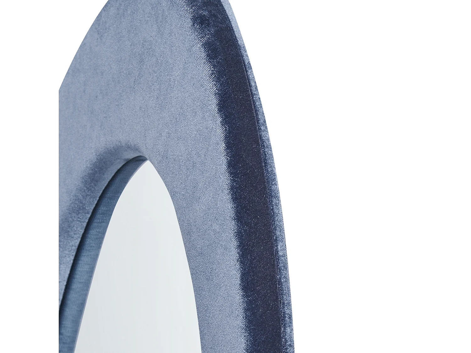 Wandspiegel MASSAY 53 cm 90 cm Samtstoff Dunkelblau