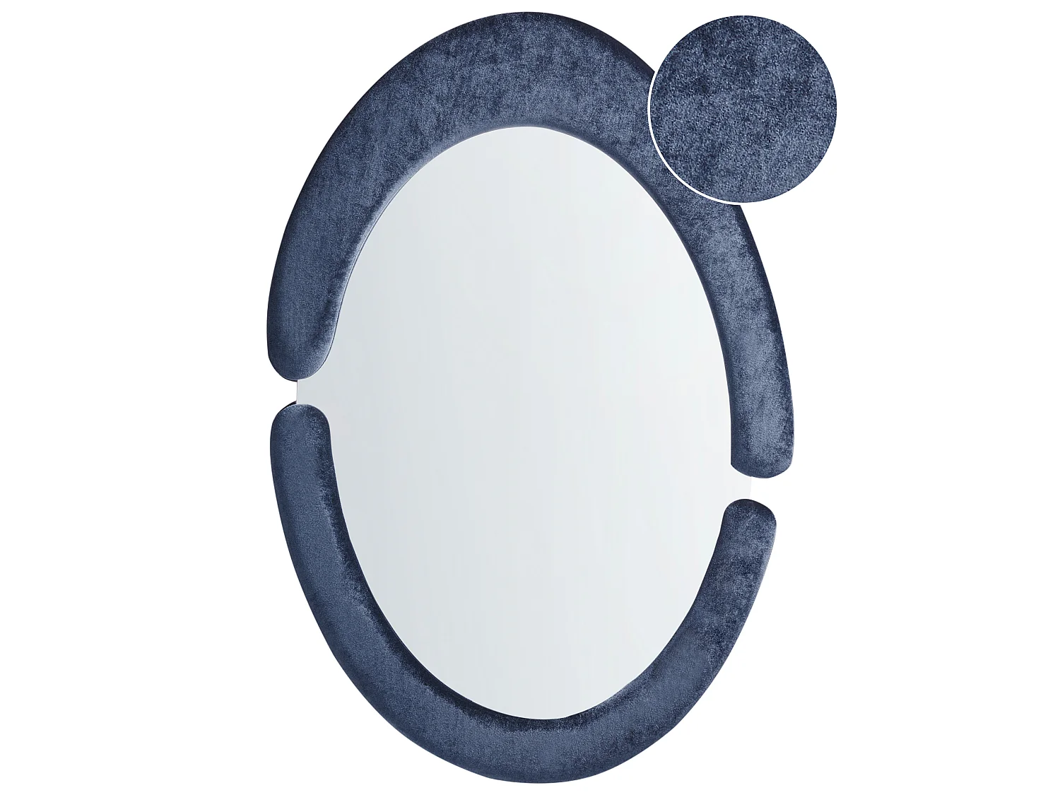 Miroir MASSAY 53 cm 90 cm Velours Bleu foncé