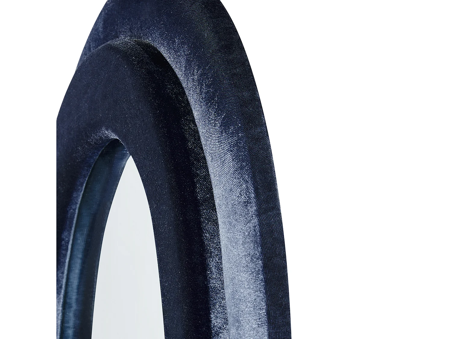 Lustro ścienne CULAN 60 cm 160 cm Welur Ciemnoniebieski