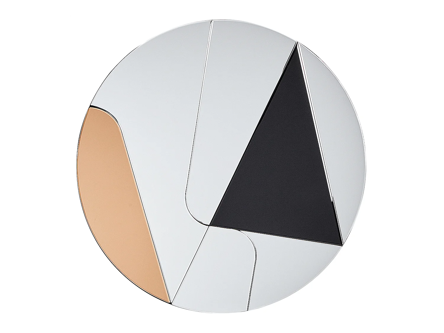 Specchio TROUVILLE 80 cm 80 cm Nero/ Oro