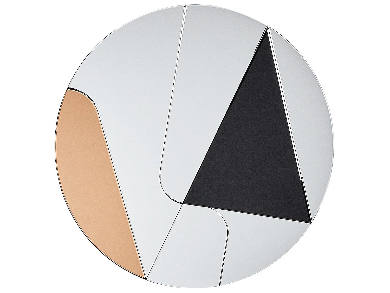 Wandspiegel TROUVILLE 80 cm 80 cm Zwart/goud