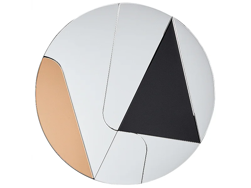 Specchio TROUVILLE 80 cm 80 cm Nero/ Oro