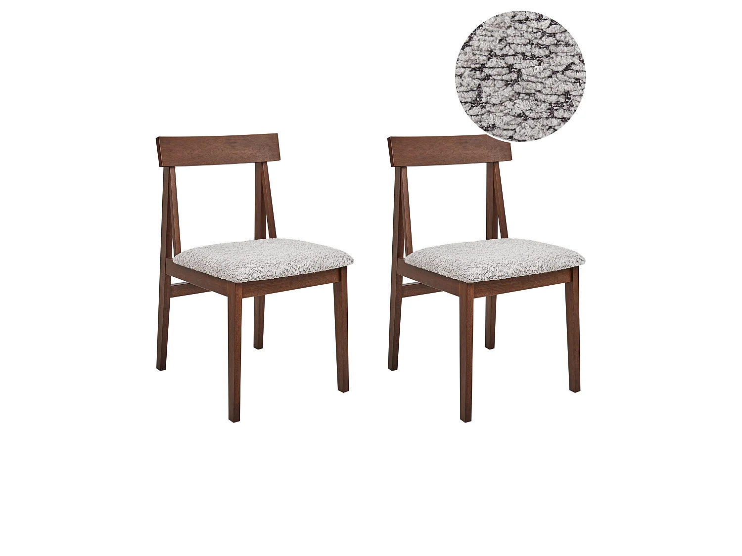 Set di 2 sedie da pranzo ISLE Legno Grigio