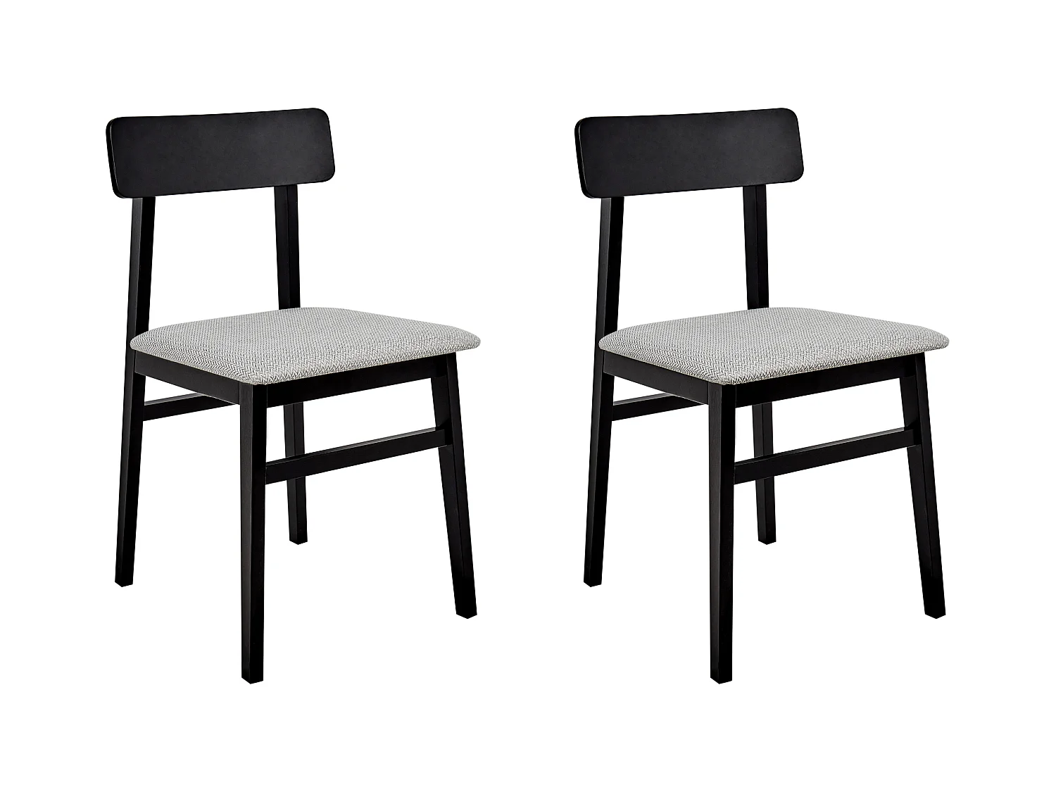 Set di 2 sedie da pranzo STACY Legno Grigio chiaro