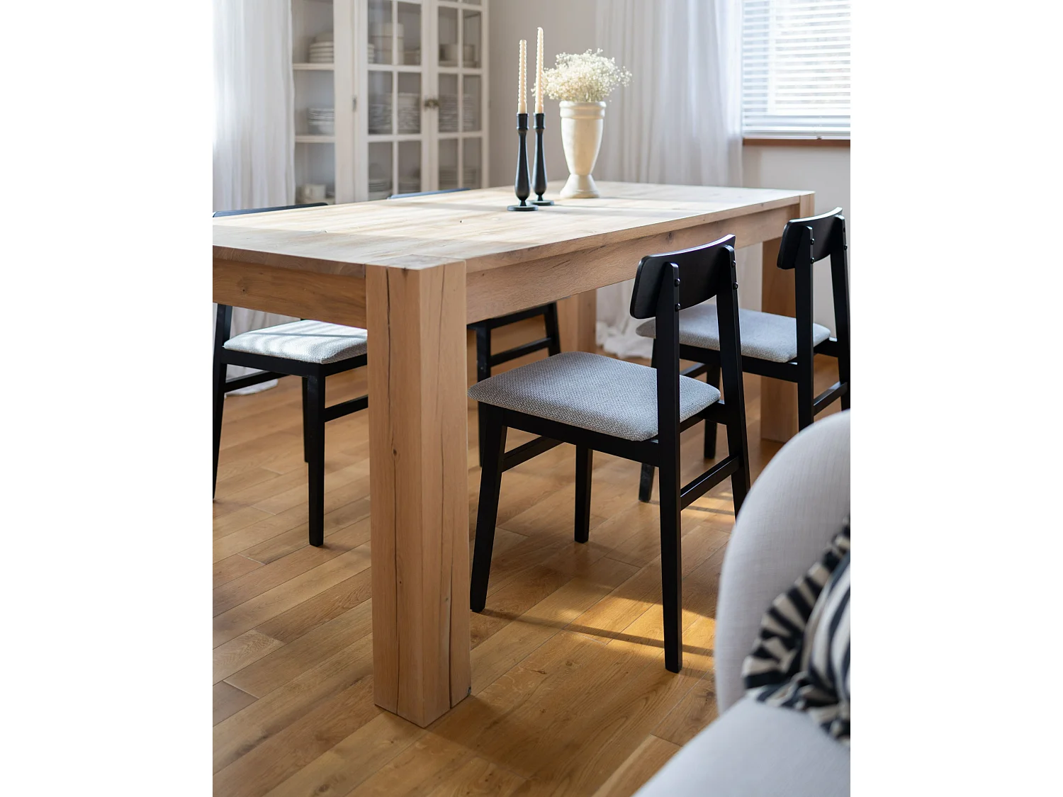 Set van 2 eetkamerstoelen STACY Hout Lichtgrijs