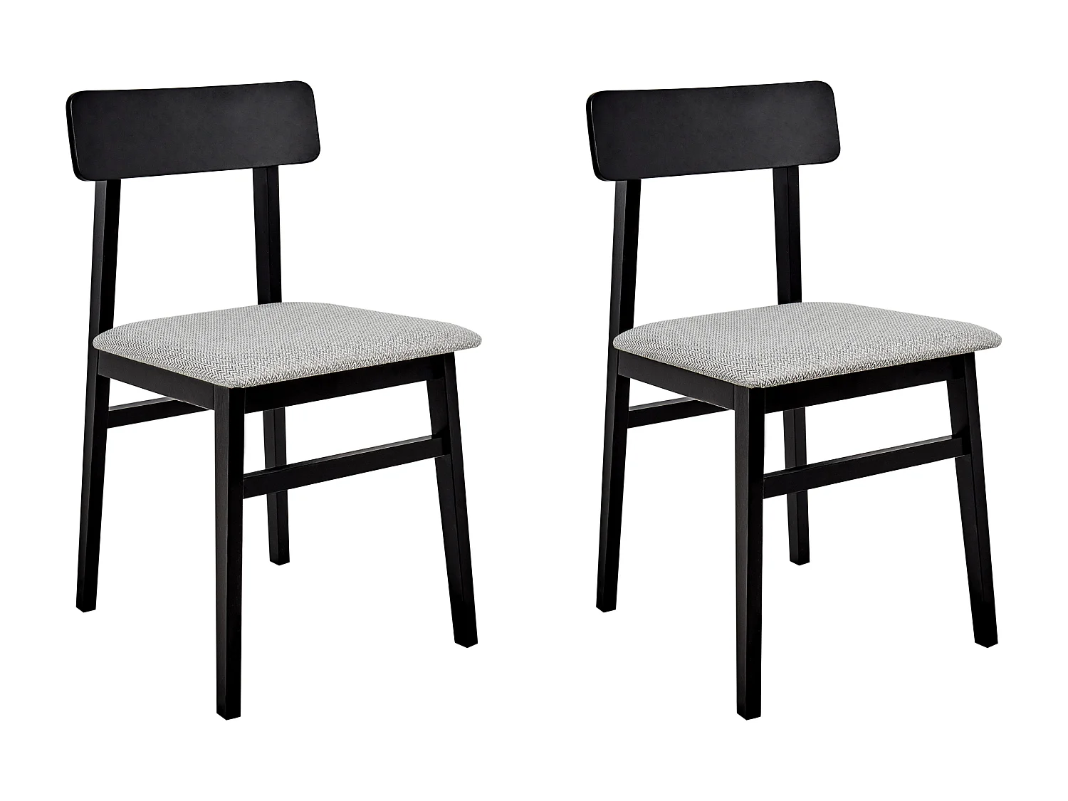 Lot de 2 chaises de salle à manger STACY Bois Gris clair