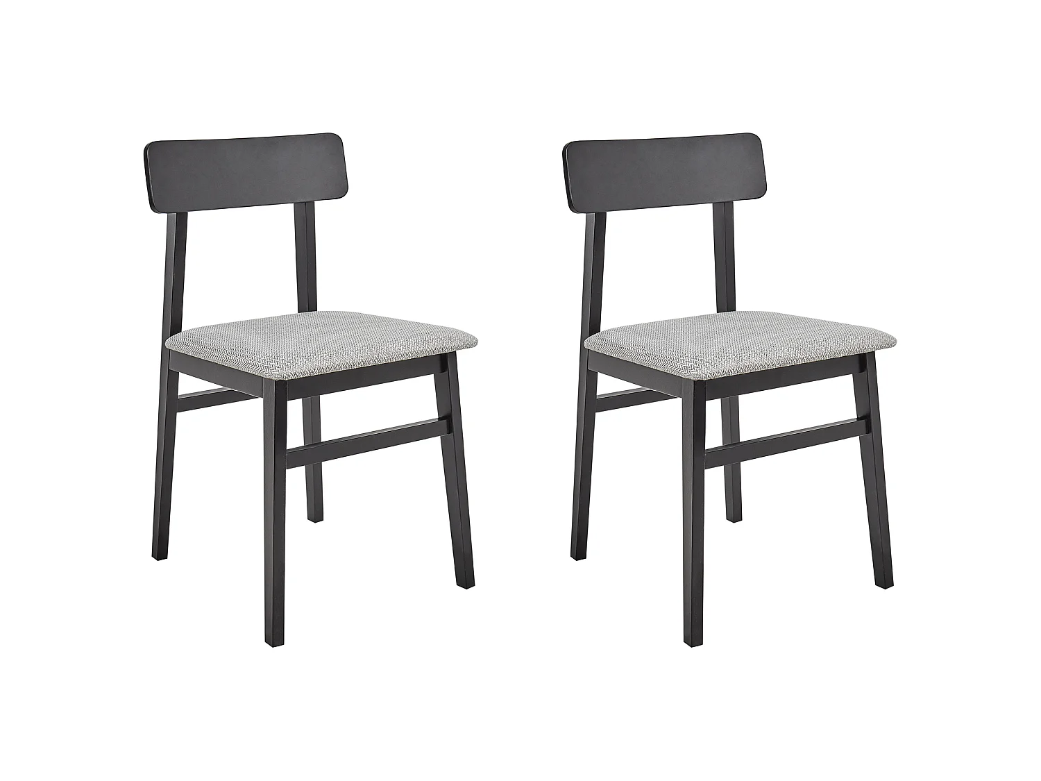 Set van 2 eetkamerstoelen STACY Hout Lichtgrijs