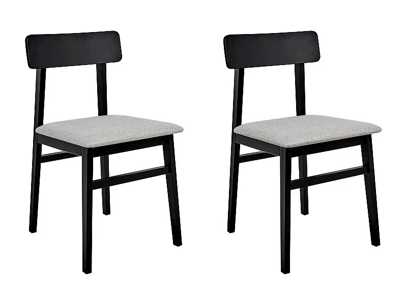 Lot de 2 chaises de salle à manger STACY Bois Gris clair