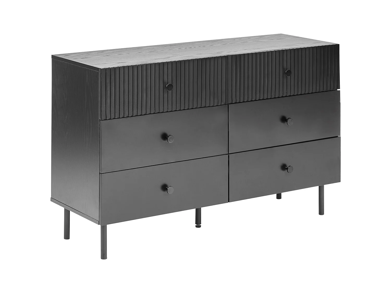 Cómoda de 6 cajones COVENTRY Negro