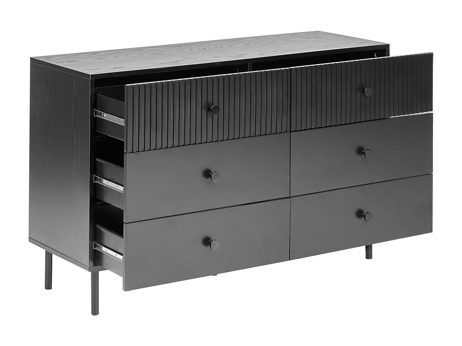 Commode à 6 tiroirs COVENTRY Noir