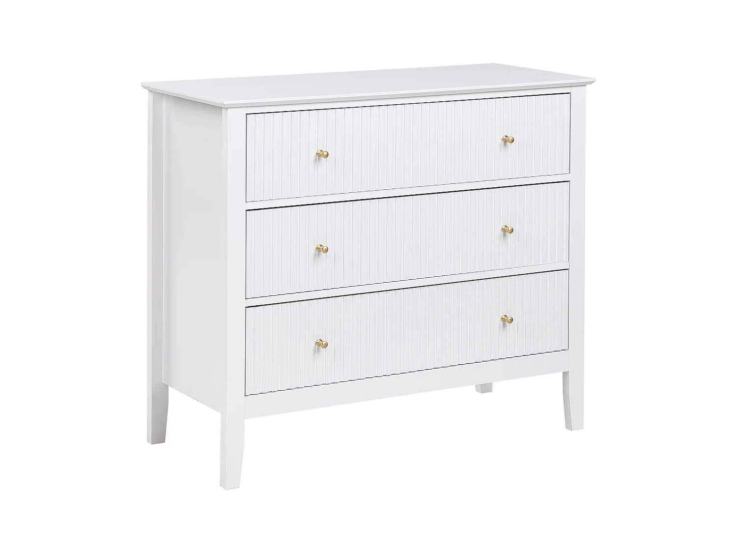 Commode à 3 tiroirs ASSISI Blanc