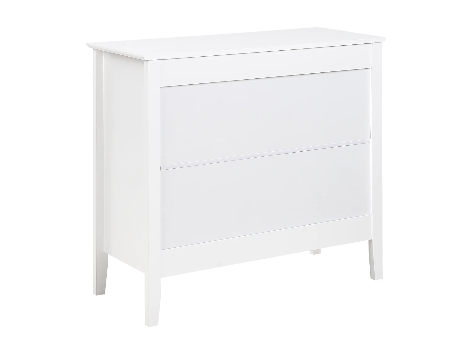 Commode à 3 tiroirs ASSISI Bois d'ingénierie Blanc