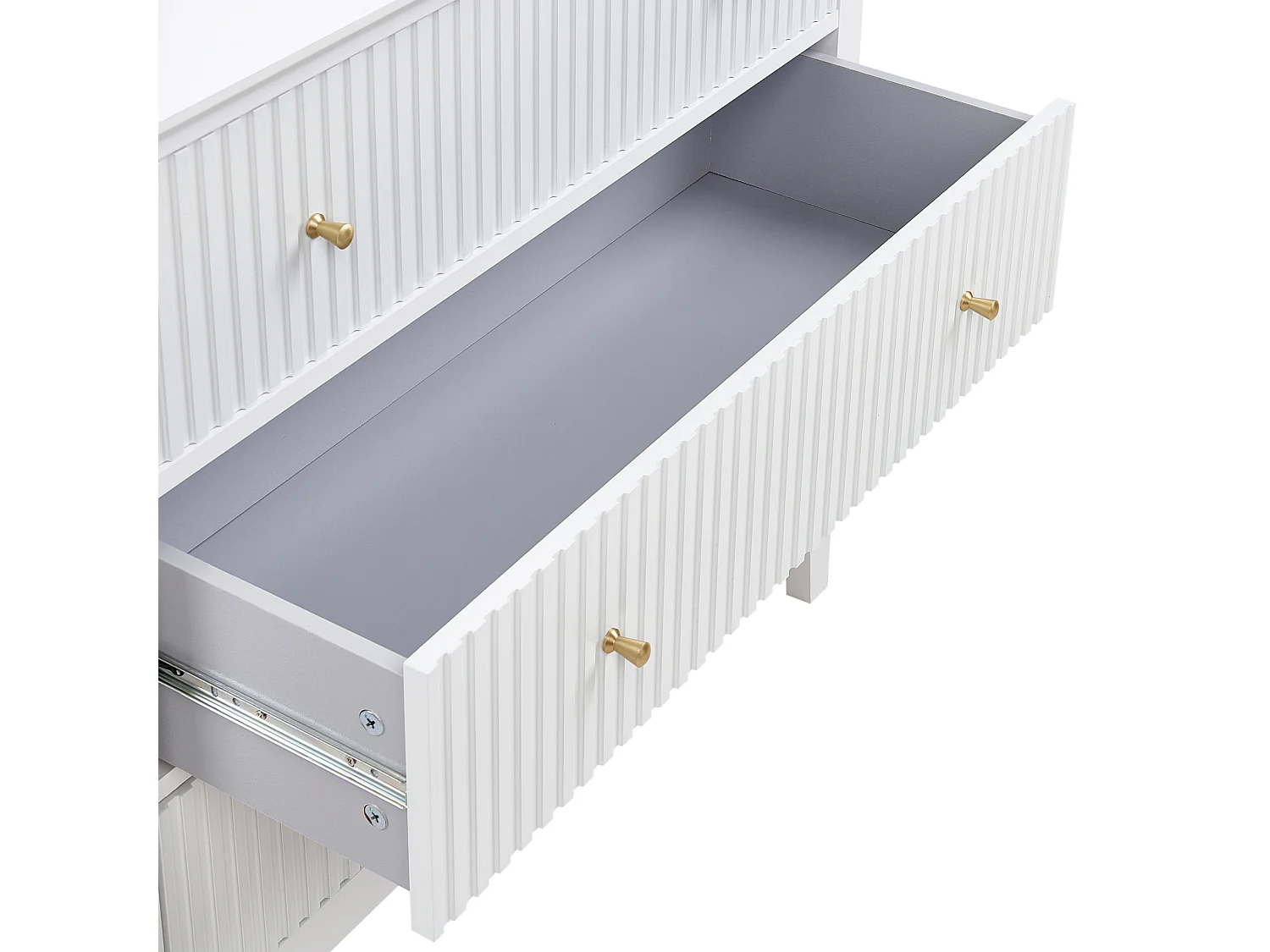 Commode à 3 tiroirs ASSISI Bois d'ingénierie Blanc