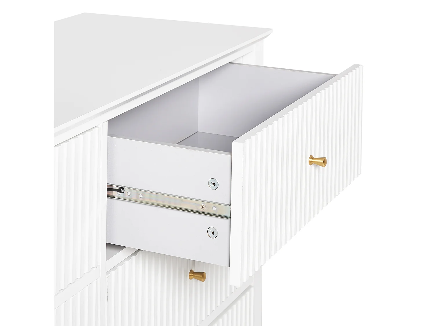 Kommode mit 6 Schubladen ASSISI Holzwerkstoff Weiss