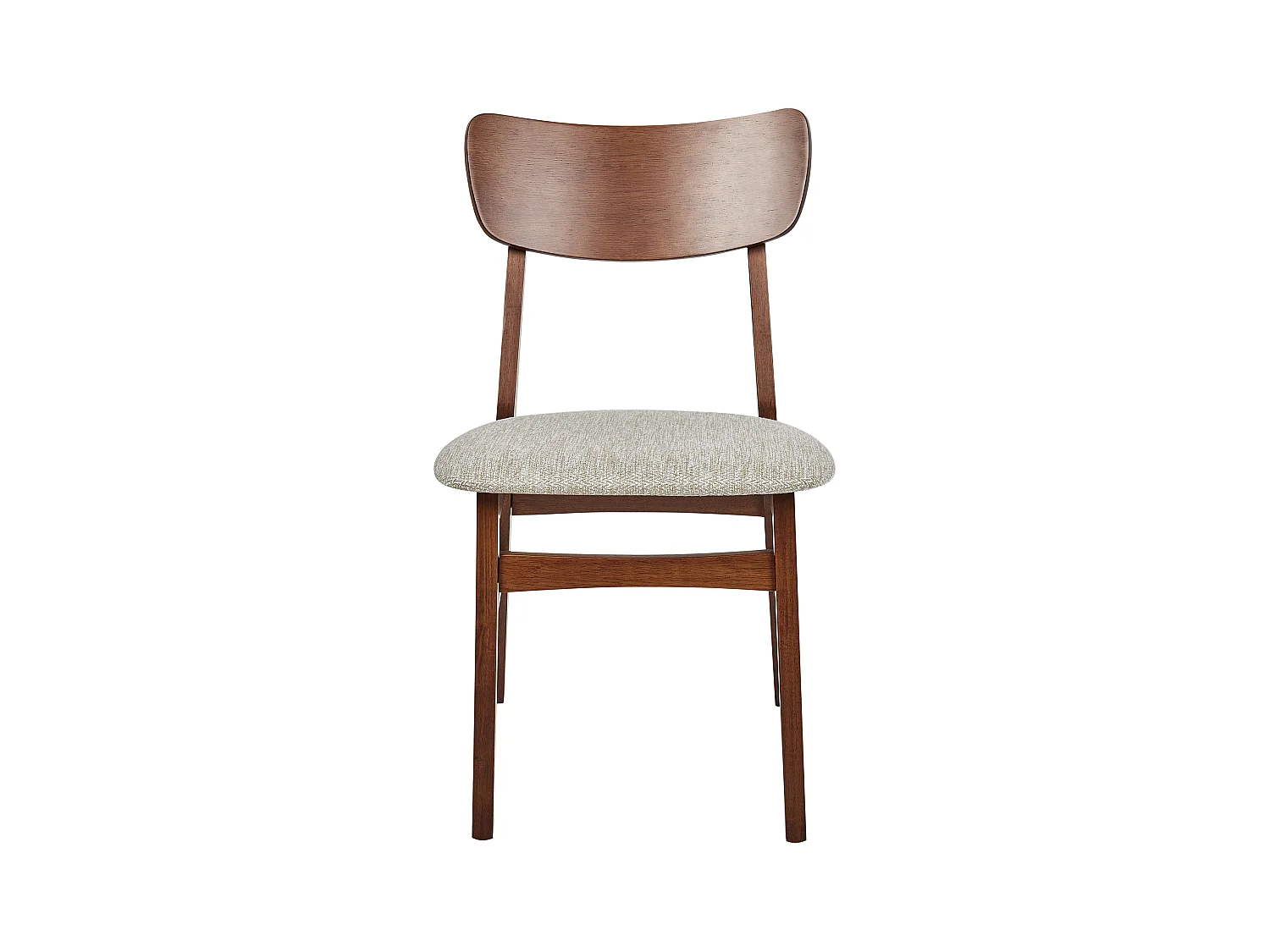 Esszimmerstühle 2er Set mit Stoffbezug in Taupe und dunklem Holzgestell Anoka