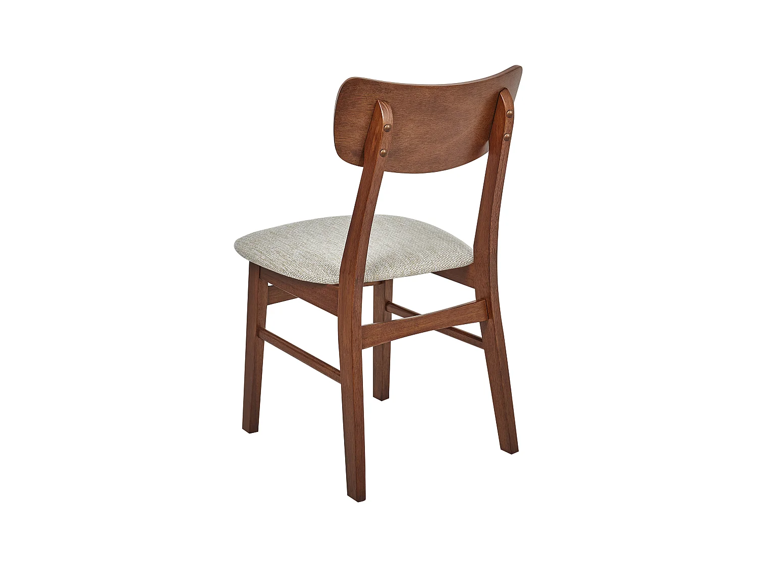 Esszimmerstühle 2er Set mit Stoffbezug in Taupe und dunklem Holzgestell Anoka