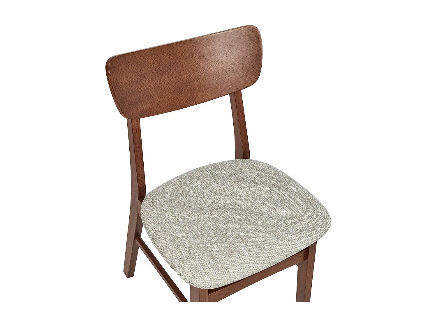 Lot de 2 chaises de salle à manger ANOKA Bois Marron/beige