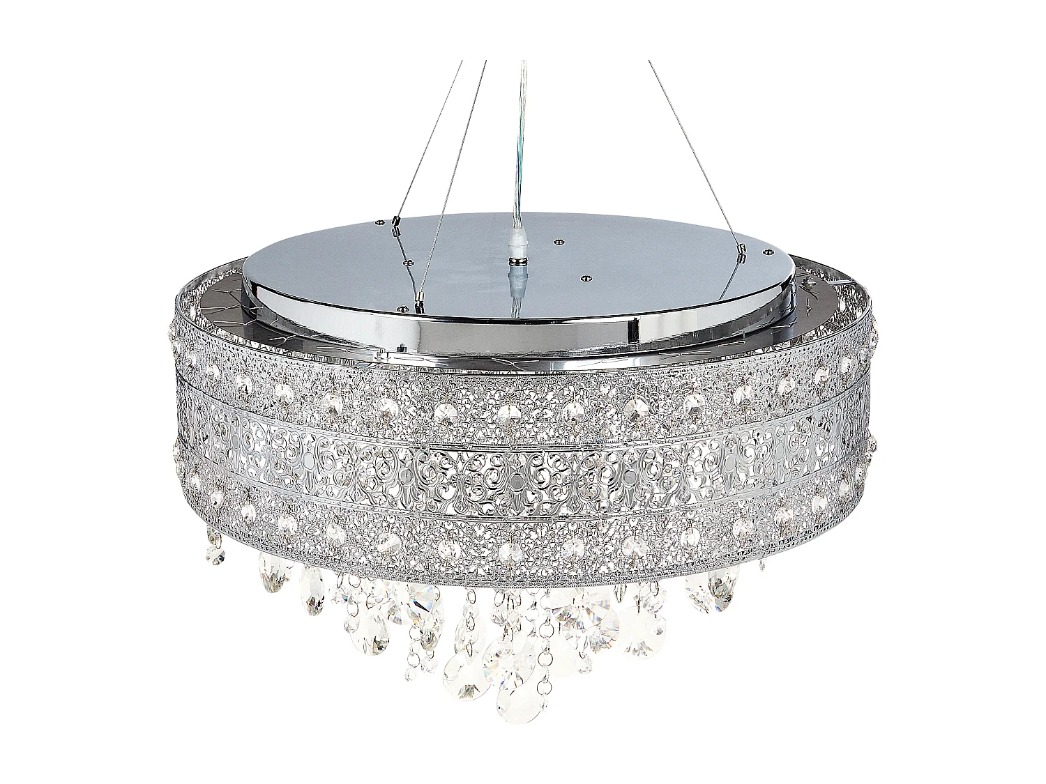 Kroonluchter BARBEIRA Kristal Zilver