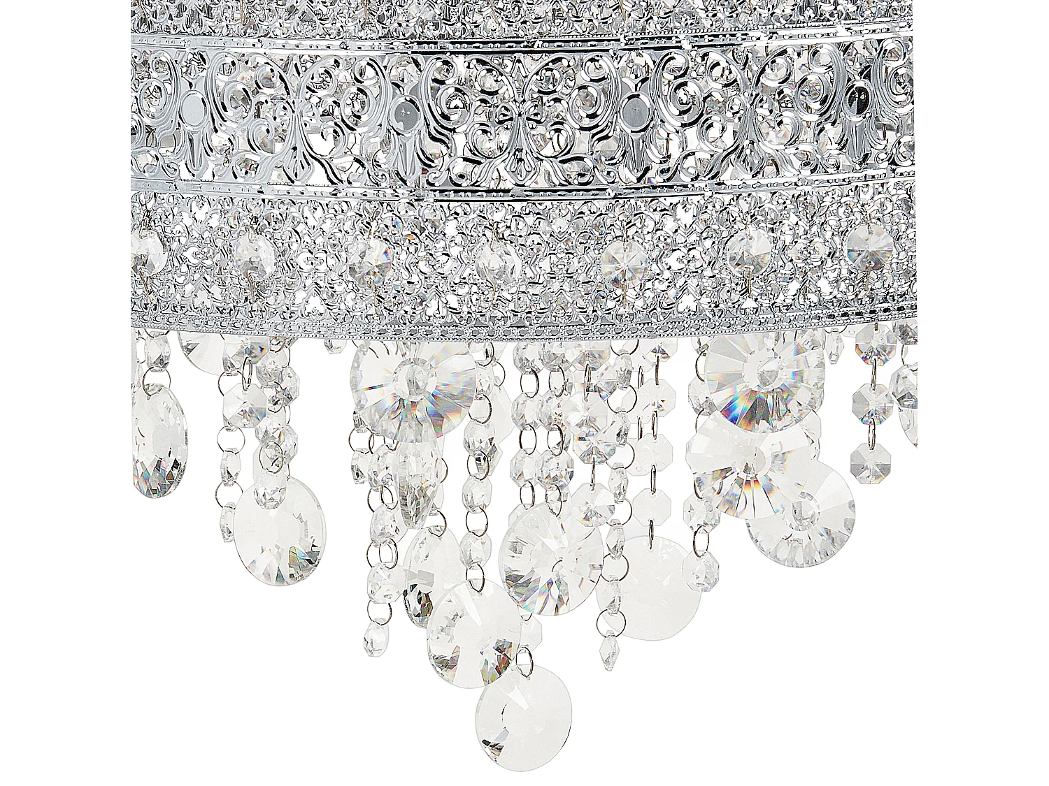 Kroonluchter BARBEIRA Kristal Zilver