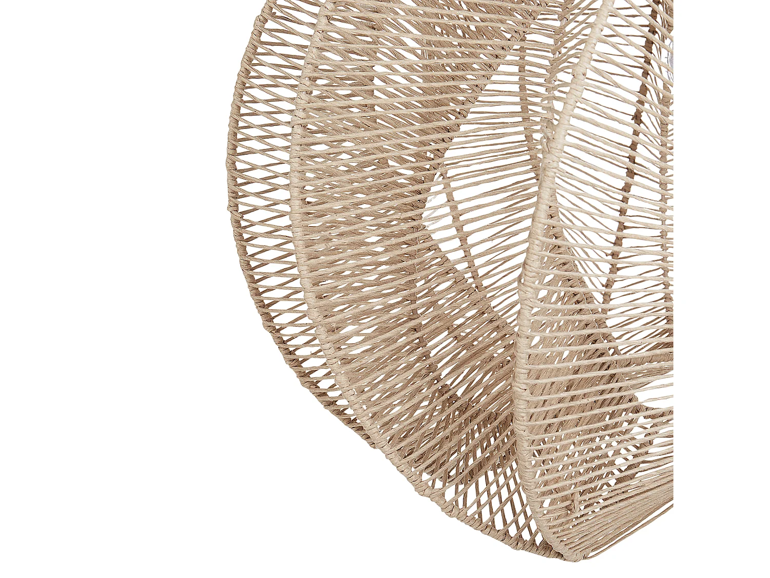 Lampe suspension MANINGA Corde en papier Marron clair