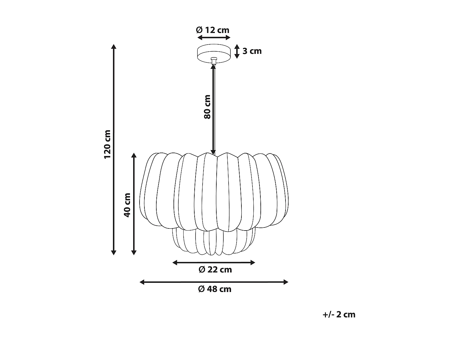 Lámpara colgante SAISI Cuerda de papel Beige
