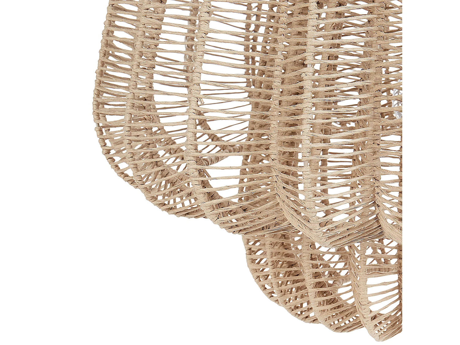 Lampe suspension SAISI Corde en papier Beige