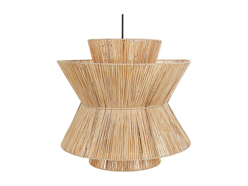 Hängelampe aus Stroh natürlich Boho Stil modern Telamba