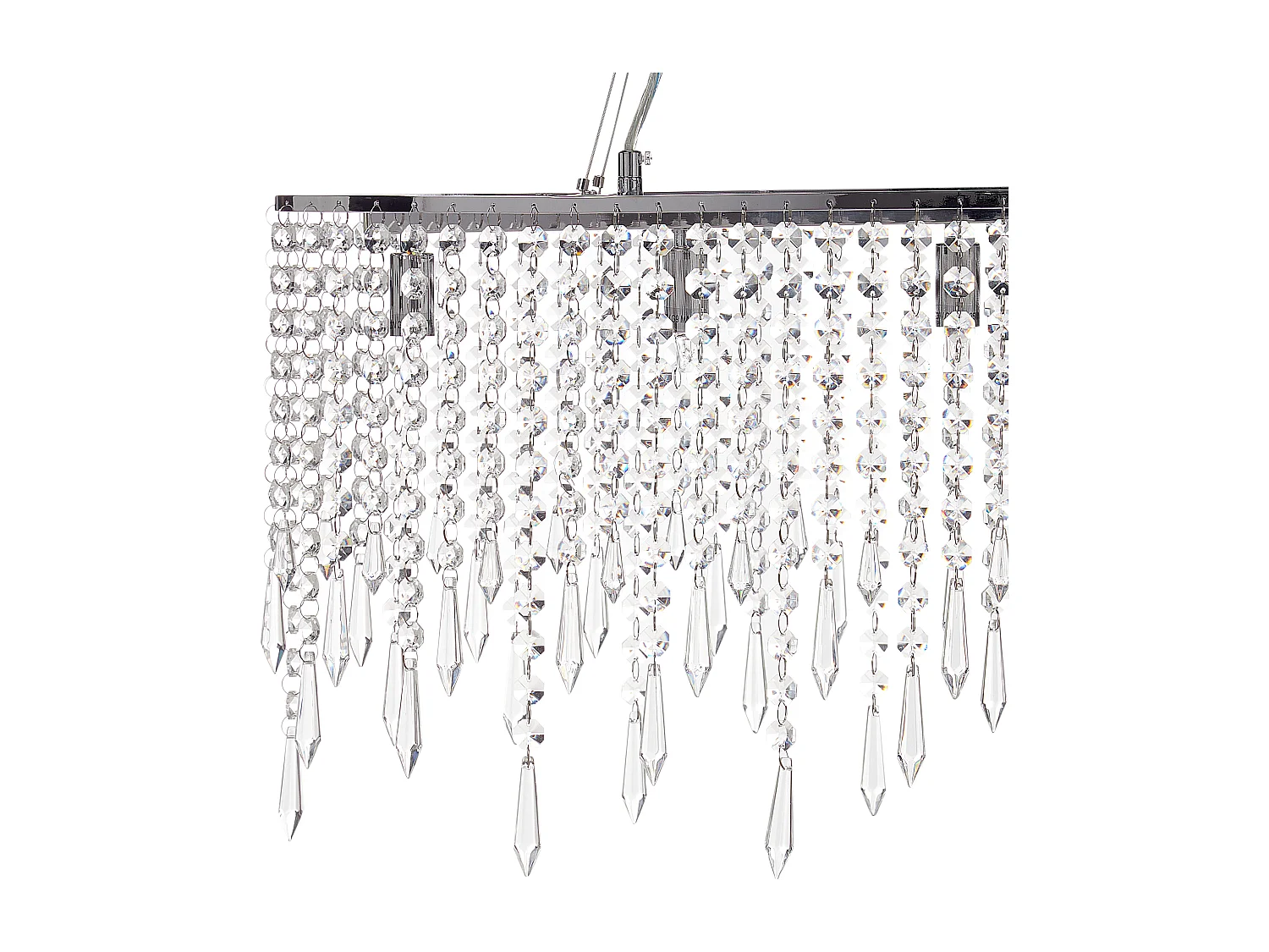 Lustre CALVELLE Cristal Argenté