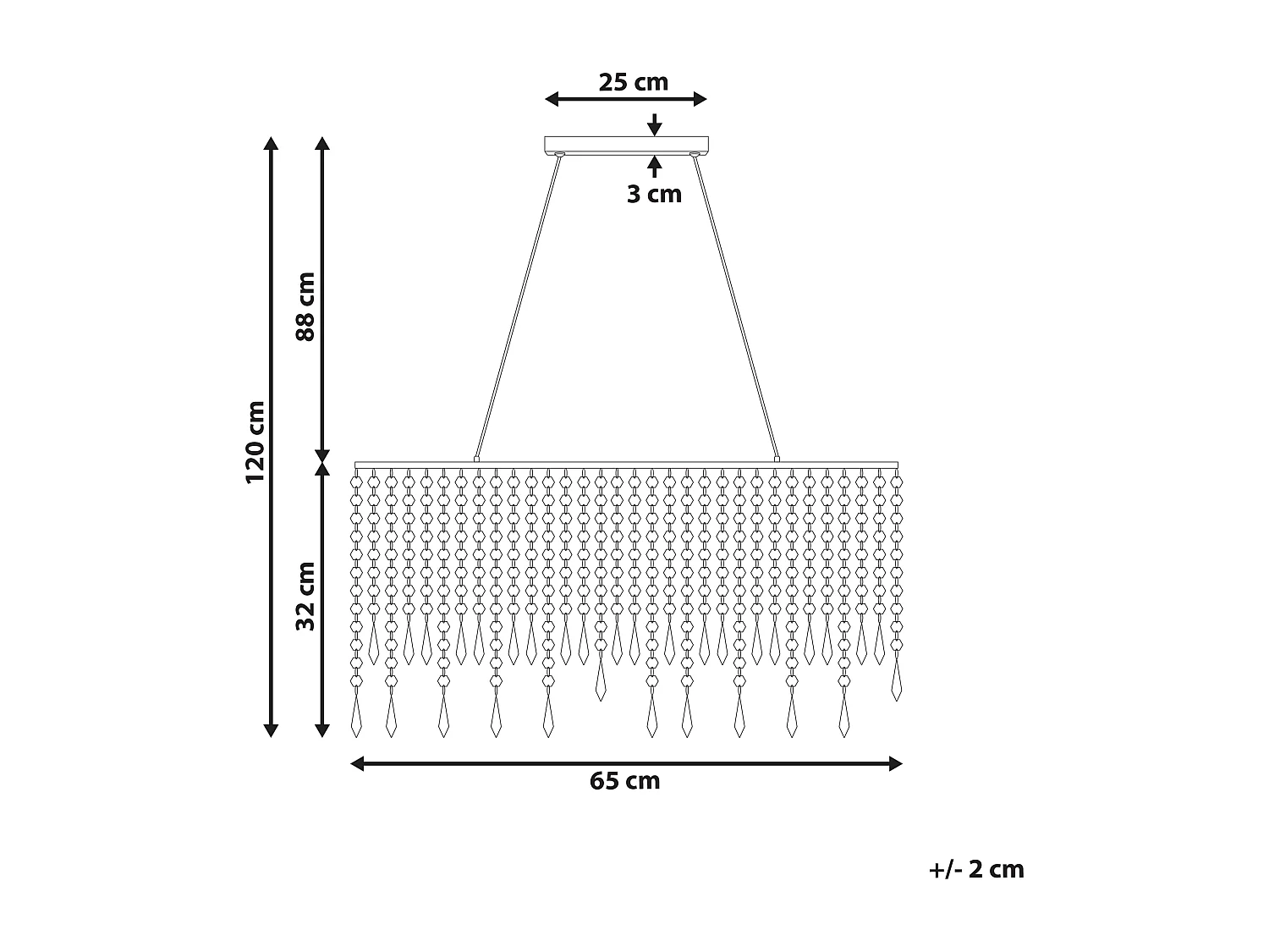 Lampadario CALVELLE Cristallo Argento