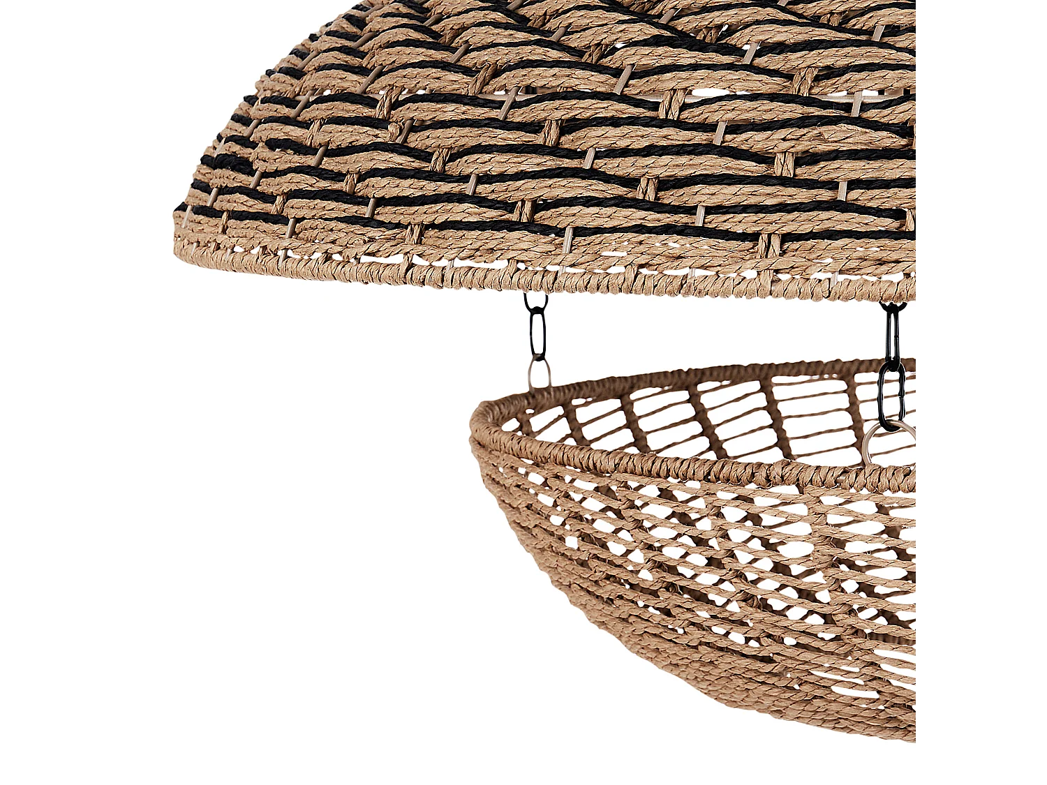 Lampa wisząca KIDEPO Papierowa plecionka Brązowy