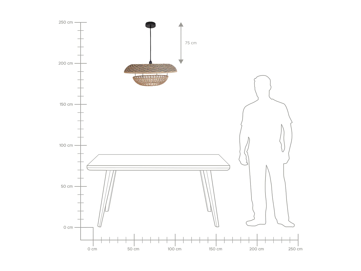 Lampa wisząca KIDEPO Papierowa plecionka Brązowy