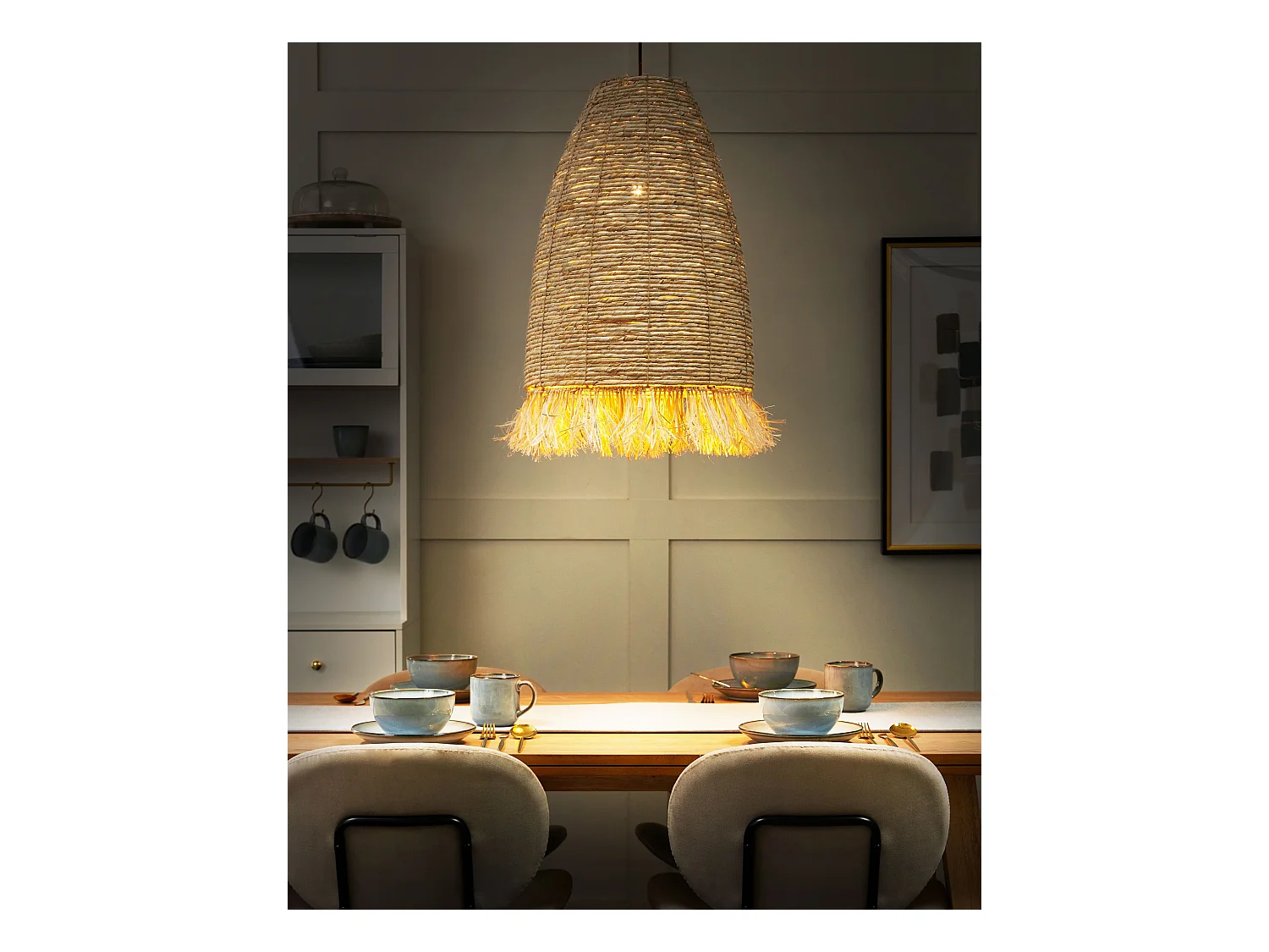 Candeeiro suspenso TUTONG Vime Natural