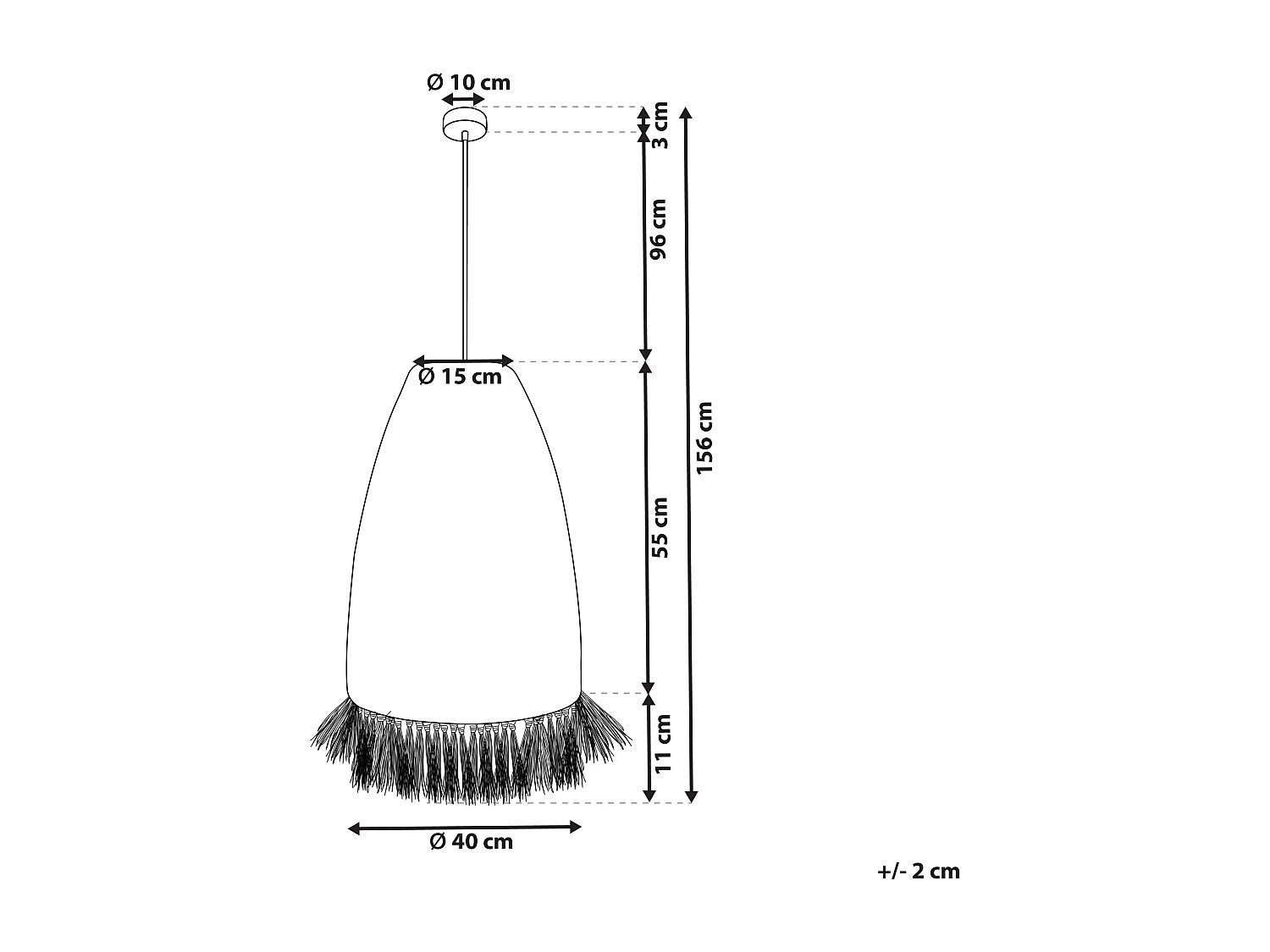 Candeeiro suspenso TUTONG Vime Natural